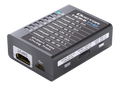Lado de salida del Dr HDMI 4K, con la salida HDMI, el jack RS232 y los botones copy sink y HPD