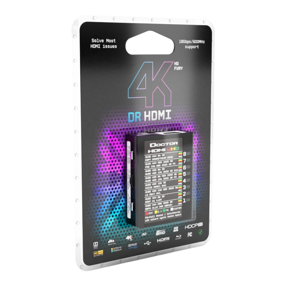Embalaje del Dr HDMI 4K, parte delantera